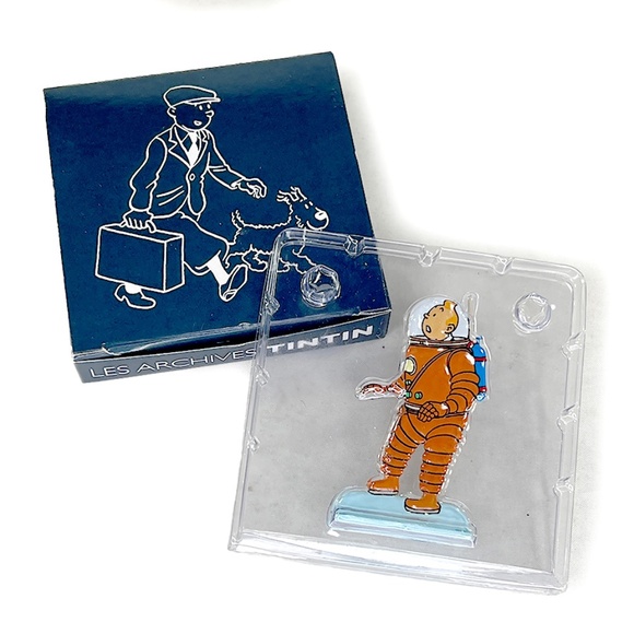Adventures of Tintin "Explorers on the Moon" Metal Relief Figure - Picture 1 of 8